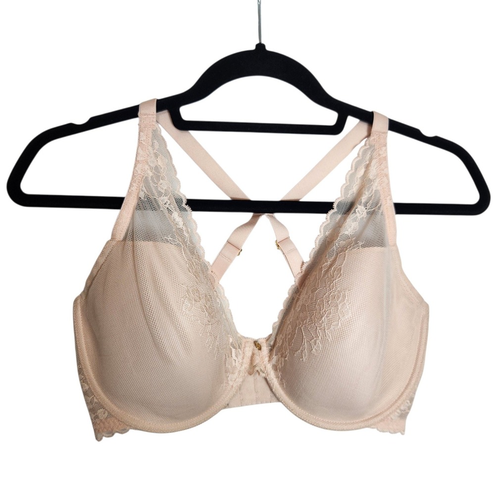 Natori Women Beige Lace Mesh Underwire Bra 34G 721191 Racerback Option
